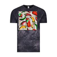 Cloud Black mexican chili and pepper seamless pattern Vintage Tee - BundleAndBundleShop