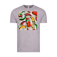 Vintage Zinc mexican chili and pepper seamless pattern Vintage Tee - BundleAndBundleShop
