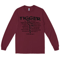 Burgundy tigger if the only one Long Sleeve Tee - ArtMosaic