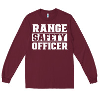 Burgundy range safety officer worker team job t shirt Long Sleeve Tee - ArtMosaic