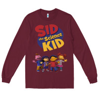 Burgundy Sid The Science Kid boyfriend Long Sleeve Tee - ArtMosaic