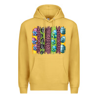 Antique Gold easter eggs and leopard brushstrokes Premium Hoodie - Artiststas