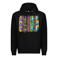 Black easter eggs and leopard brushstrokes Premium Hoodie - Artiststas