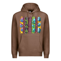 Chestnut easter eggs and leopard brushstrokes Premium Hoodie - Artiststas