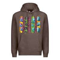 Coffee easter eggs and leopard brushstrokes Premium Hoodie - Artiststas