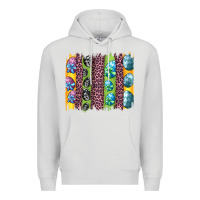 Dove Grey easter eggs and leopard brushstrokes Premium Hoodie - Artiststas