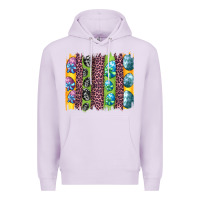 Lilac easter eggs and leopard brushstrokes Premium Hoodie - Artiststas