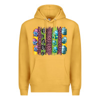 Mustard easter eggs and leopard brushstrokes Premium Hoodie - Artiststas