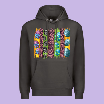 Easter Eggs And Leopard Brushstrokes Premium Hoodie Designed By Artiststas