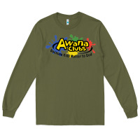 Army Green Vintage-Awana clubs Long Sleeve Tee - ArtMosaic