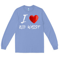 Colony Blue i love heart bid whist card game t shirt Long Sleeve Tee - ArtMosaic