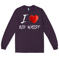 Plum i love heart bid whist card game t shirt Long Sleeve Tee - ArtMosaic