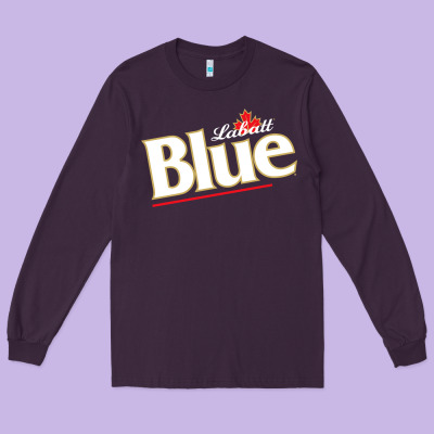 Labatt Blue Beer Long Sleeve Tee Designed By Artmosaic