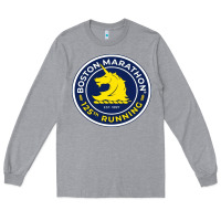 Heather Grey boston marathon Long Sleeve Tee - ArtMosaic