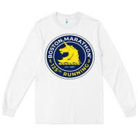 White boston marathon Long Sleeve Tee - ArtMosaic