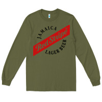 Army Green jamaica red stripe lager beer Long Sleeve Tee - ArtMosaic
