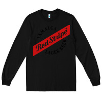 Black jamaica red stripe lager beer Long Sleeve Tee - ArtMosaic