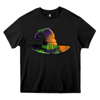 Black Purple leopard witch hat Heavy Core Tee - Jasminsmagicworld