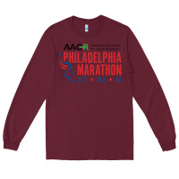 Burgundy PHILADELPHIA MARATHON Long Sleeve Tee - ArtMosaic