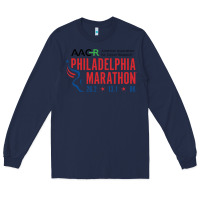 Navy PHILADELPHIA MARATHON Long Sleeve Tee - ArtMosaic