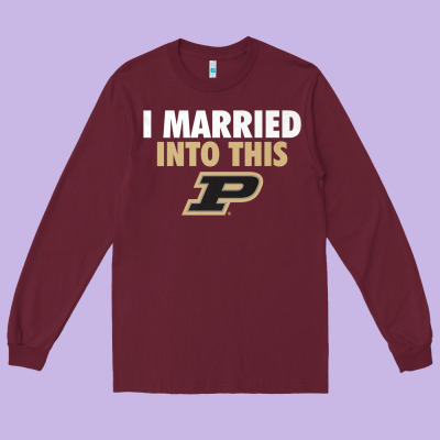 Purdue Boilermakers Married Into This - Apparel Long Sleeve Tee Designed By Artmosaic