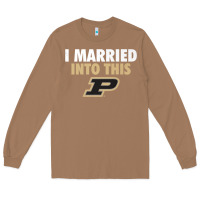 Toasted Coconut Purdue Boilermakers Married Into This - Apparel Long Sleeve Tee - ArtMosaic