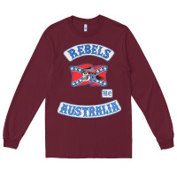 Burgundy rebel MC supporter Long Sleeve Tee - ArtMosaic