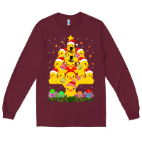 Burgundy duck rubber duck christmas tree duckie and quack christmas 123 Long Sleeve Tee - ArtMosaic