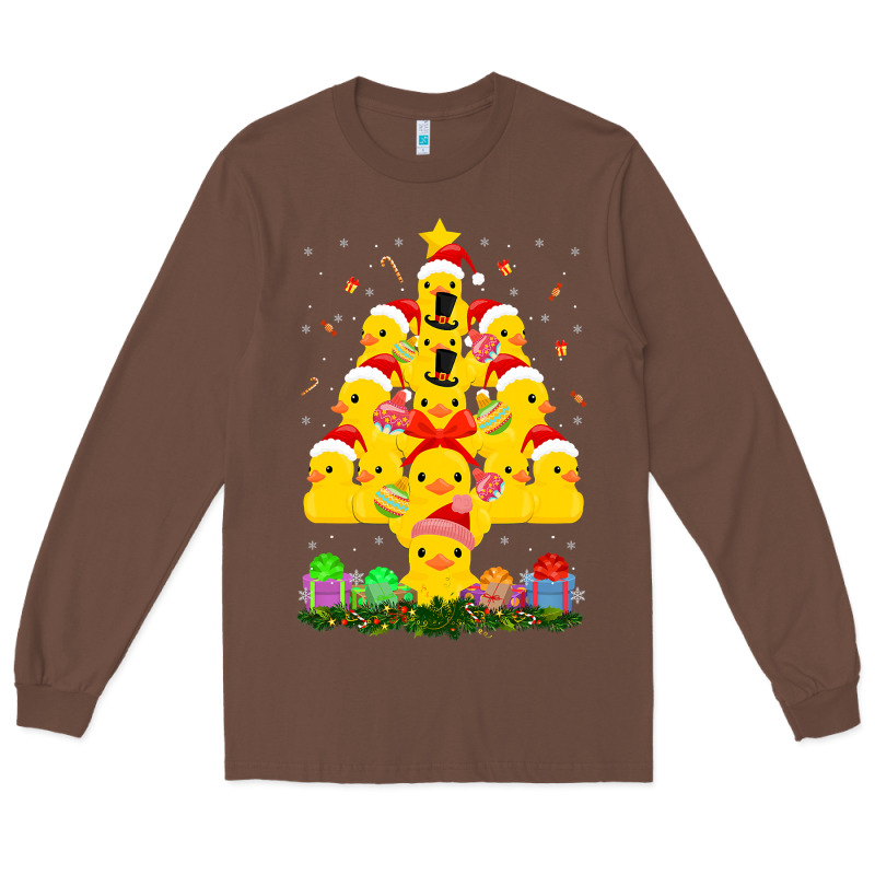 Duck Rubber Duck Christmas Tree Duckie And Quack Christmas 123 Long Sleeve Tee by ArtMosaic | Teevron