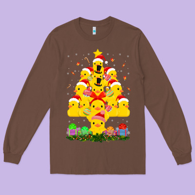 Duck Rubber Duck Christmas Tree Duckie And Quack Christmas 123 Long Sleeve Tee Designed By Artmosaic