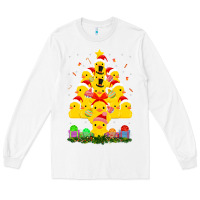 White duck rubber duck christmas tree duckie and quack christmas 123 Long Sleeve Tee - ArtMosaic