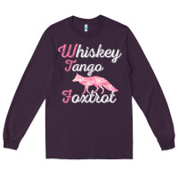 Plum whiskey tango foxtrot military womens fun wtf quote t shirt Long Sleeve Tee - ArtMosaic