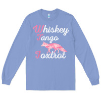Colony Blue whiskey tango foxtrot military womens fun wtf quote t shirt Long Sleeve Tee - ArtMosaic
