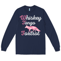 Navy whiskey tango foxtrot military womens fun wtf quote t shirt Long Sleeve Tee - ArtMosaic