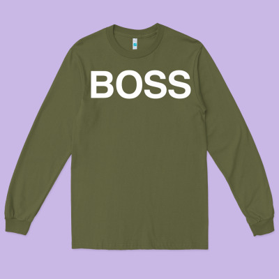 Boss Premium Long Sleeve Tee Designed By Artmosaic