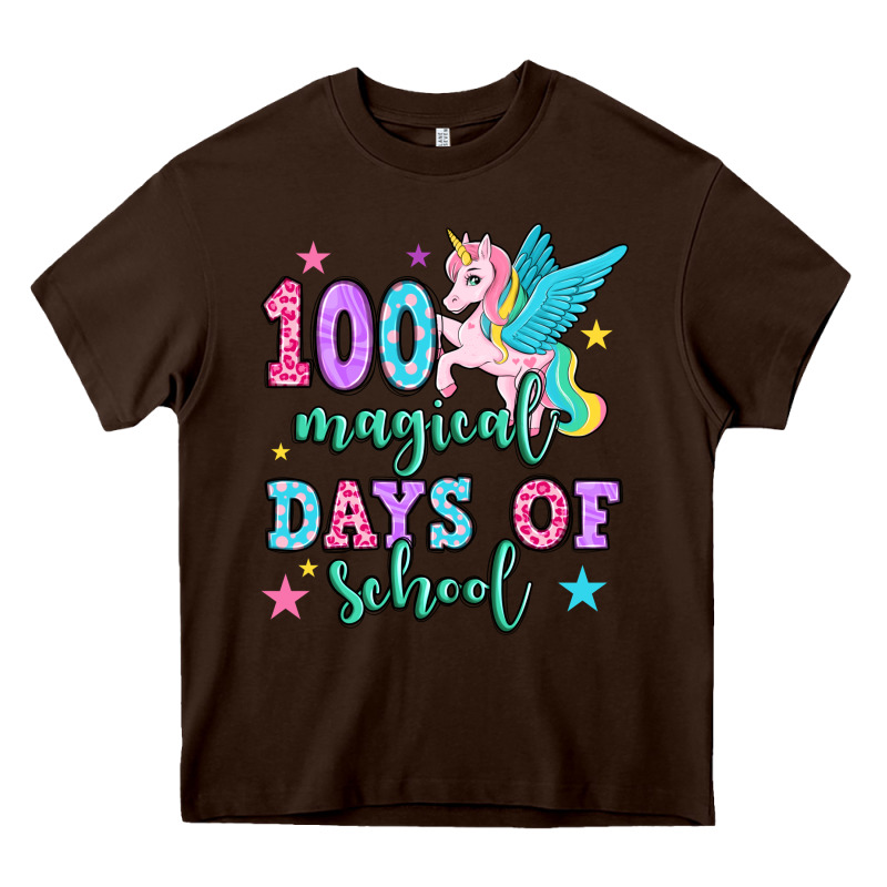 Hundred Magical Days Of School Unicorn Heavy Core Tee by OliviaCreatesArt | Teevron