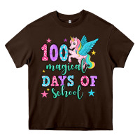 Chocolate Brown hundred magical days of school unicorn Heavy Core Tee - OliviaCreatesArt