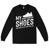 Black cross country running   xc run runner pullover hoodie Long Sleeve Tee - ArtMosaic