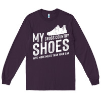 Plum cross country running   xc run runner pullover hoodie Long Sleeve Tee - ArtMosaic