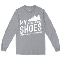 Heather Grey cross country running   xc run runner pullover hoodie Long Sleeve Tee - ArtMosaic