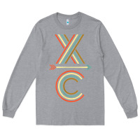 Heather Grey X-Country Design For Cross Country Runners and Coaches Long Sleeve Tee - ArtMosaic