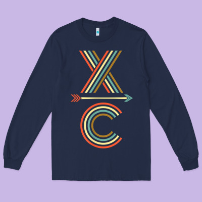 X-country Design For Cross Country Runners And Coaches Long Sleeve Tee Designed By Artmosaic