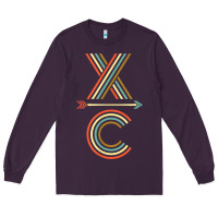 Plum X-Country Design For Cross Country Runners and Coaches Long Sleeve Tee - ArtMosaic