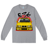 Heather Grey Yellow E36 Long Sleeve Tee - ArtMosaic