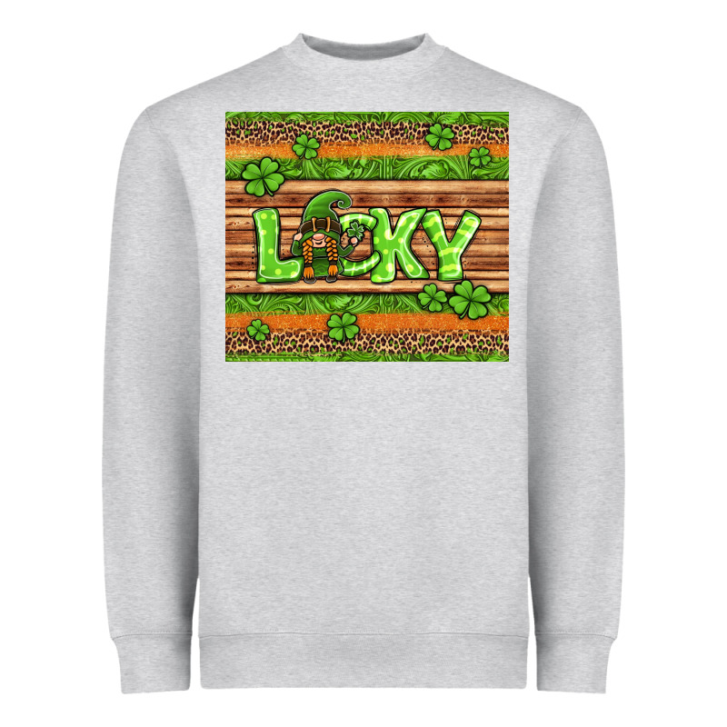 St Patricks Lucky Gnome Heavyweight Sweatshirt by Jasminsmagicworld | Teevron