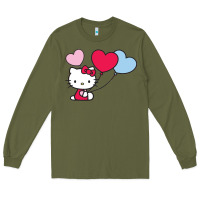 Army Green kitty Long Sleeve Tee - ArtMosaic