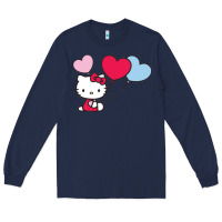 Navy kitty Long Sleeve Tee - ArtMosaic