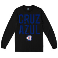 Black deportivo cruz azul t shirt Long Sleeve Tee - ArtMosaic