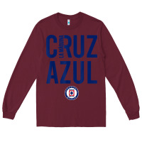 Burgundy deportivo cruz azul t shirt Long Sleeve Tee - ArtMosaic