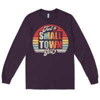 Plum Limited Edition Retro Vintage Just A Small Town Girl Long Sleeve Tee - ArtMosaic